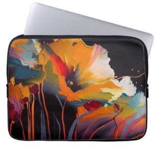 Housse Pour Ordinateur Portable Essence du jardin – Expression florale abstraite