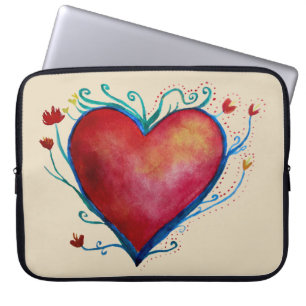 Housse Pour Ordinateur Portable Etanchéité Coeur Art Neoprène Portable 15 pouces