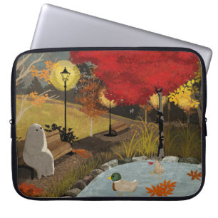Housse Pour Ordinateur Portable Étang aux canards - Automne