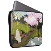 Housse Pour Ordinateur Portable Étang aux canards - Printemps (Devant droit)