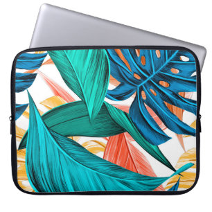 Housse Pour Ordinateur Portable été tropical feuille exotique