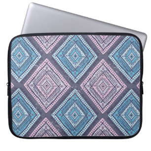 Housse Pour Ordinateur Portable Ethnie tribale. Patte d'illustration vintage et tr