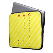 Housse Pour Ordinateur Portable étiquette AAC jaune (devant gauche)