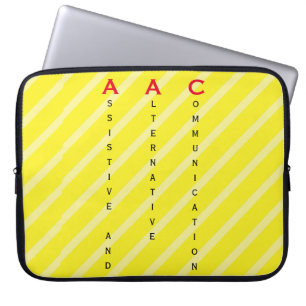 Housse Pour Ordinateur Portable étiquette AAC jaune