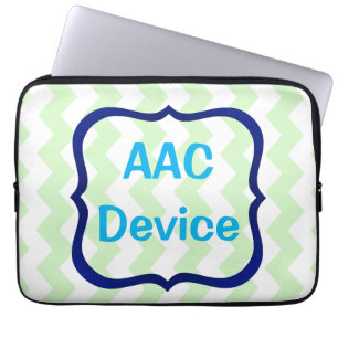 Housse Pour Ordinateur Portable étiquette AAC verte
