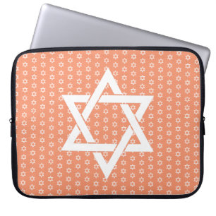 Housse Pour Ordinateur Portable Etoile blanche de David sans Seamless