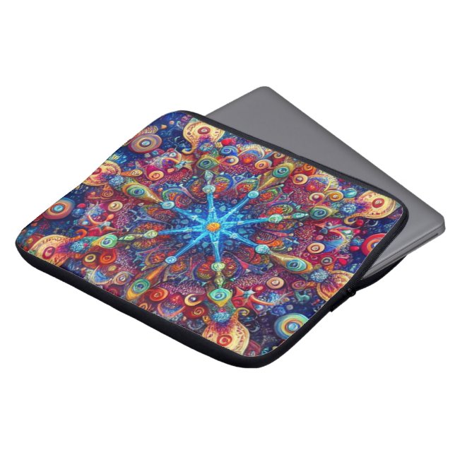 HOUSSE POUR ORDINATEUR PORTABLE ÉTOILE DE NOËL (Devant haut)