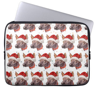 Housse Pour Ordinateur Portable Étoiles de Noël de la race de chien nu mexicain