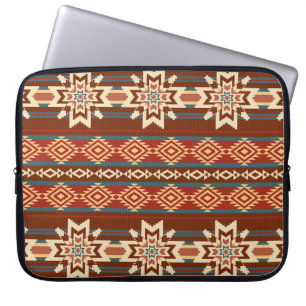 Housse Pour Ordinateur Portable Étoiles textiles ethniques : Motif Abstrait.