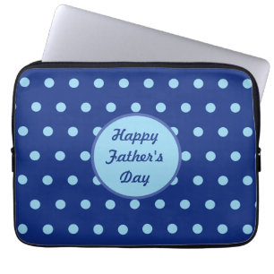 Housse Pour Ordinateur Portable Étui de tablette Joyeuse Fête des Pères (Navy & Bl