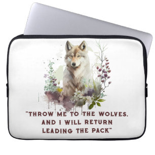 Housse Pour Ordinateur Portable Étui pour ordinateur portable citation de loup