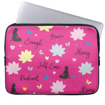Étui pour ordinateur portable | Dessin floral de l