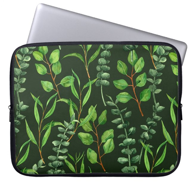Housse Pour Ordinateur Portable Eucalyptus vert foncé (Devant)