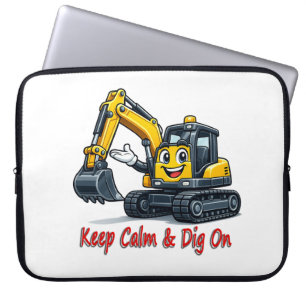 Housse pour ordinateur portable Excavatrice mignon