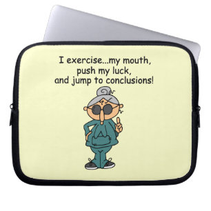 Housse Pour Ordinateur Portable Exercice, Push, Jump Humour