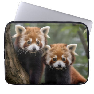Housse Pour Ordinateur Portable Explorateurs des cimes : bébés pandas roux regarda