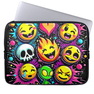 Housse Pour Ordinateur Portable Explosion Emoji Joueuse