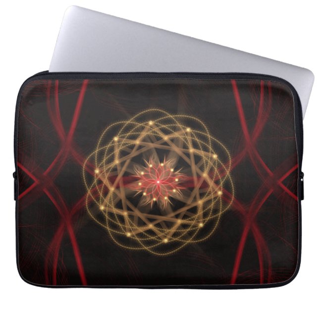 Housse Pour Ordinateur Portable Explosion Fractale Atomique (Devant)