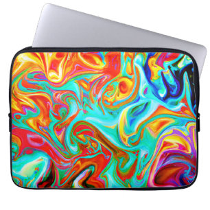 Housse Pour Ordinateur Portable Expressive Colorful Abstractions Motif