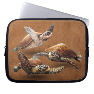 Housse Pour Ordinateur Portable Extinction d'animaux de tortues marines Sauvez les