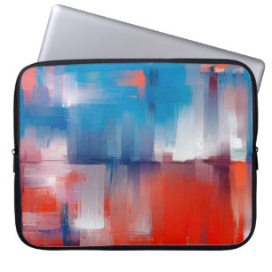 Housse Pour Ordinateur Portable Extrait d'art, peinture à l'huile faite avec rugue