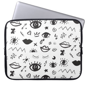 Housse Pour Ordinateur Portable Eyes Motif : Motif Vintage tendance