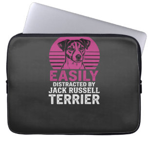 Housse Pour Ordinateur Portable Facilement Distrait Par Un Terrier Jack Russell