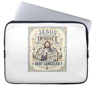 Housse Pour Ordinateur Portable Facture Jésus Dette Annulée Facture Jésus Dette Pe