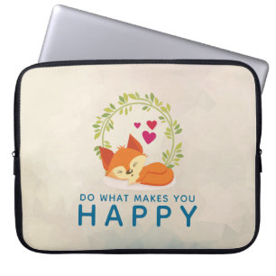 Housse Pour Ordinateur Portable Faites ce qui vous rend heureux Renard dormant ave