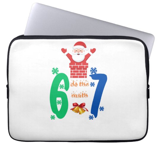 Housse Pour Ordinateur Portable Faites Le Calcul 67 Meme Noël (Devant)