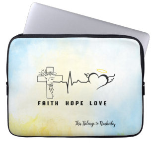 Housse Pour Ordinateur Portable Faith Hope Love