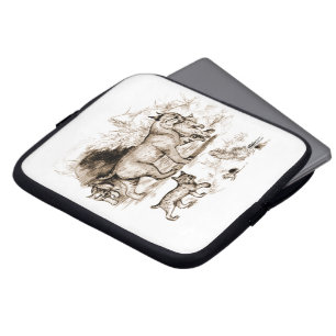 Housse Pour Ordinateur Portable Famille de Lynx roux