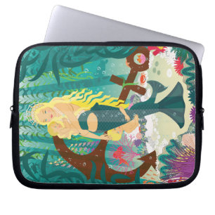Housse Pour Ordinateur Portable Famille de sirènes (blondes légères)
