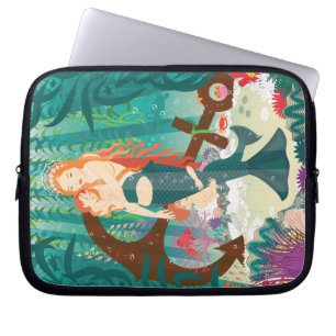 Housse Pour Ordinateur Portable Famille de sirènes (rousses)
