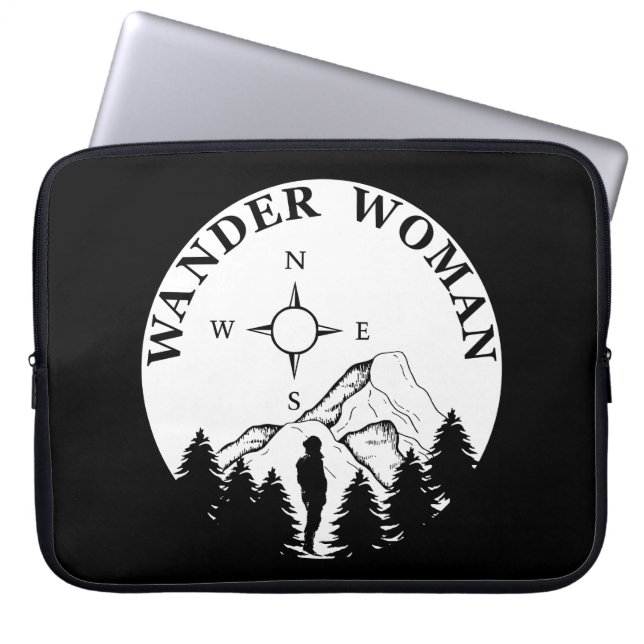 Housse Pour Ordinateur Portable femme errante randonnée (Devant)