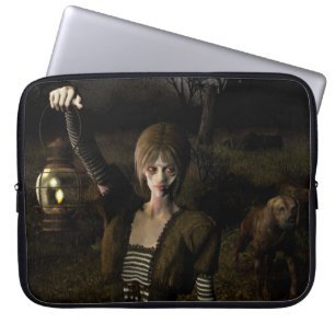 Housse Pour Ordinateur Portable Femme mince portant une lampe