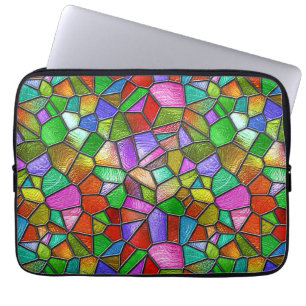 Housse Pour Ordinateur Portable Fenêtre de verre coloré abstrait