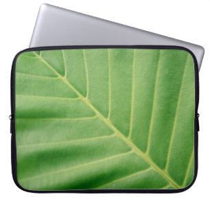 Housse Pour Ordinateur Portable Fermer la photo de la feuille verte