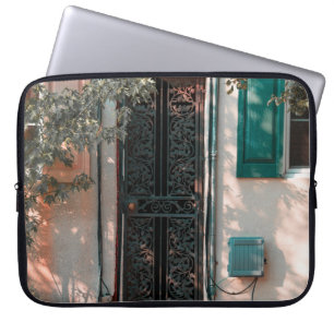 HOUSSE POUR ORDINATEUR PORTABLE FERMER PORTE DE SÉCURITÉ EN FER FORGÉ VERT