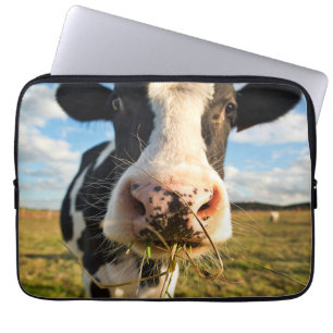 Housse Pour Ordinateur Portable Fermes   Vache Holstein Chewing