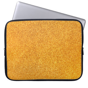 Housse Pour Ordinateur Portable Fermeture de texture métallique mat doré. Métal br