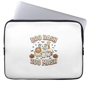 Housse Pour Ordinateur Portable Fête amusante d'animaux de Zoo Boo Bash Halloween_