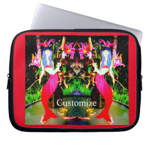 Housse Pour Ordinateur Portable Fête de beauté rouge sirène
