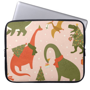 Housse Pour Ordinateur Portable Fête de Noël Dino : Tree Rex