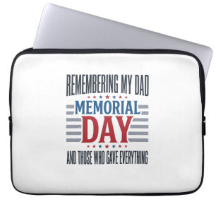 Housse Pour Ordinateur Portable Fête des Morts Papa Hommage Patriotique