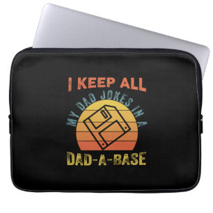 Housse Pour Ordinateur Portable Fête des pères Je Garde Tous Mon Père Blagues
