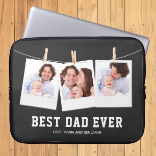 Housse Pour Ordinateur Portable Fête des Pères Meilleur Papa Ever 3 Collage de P