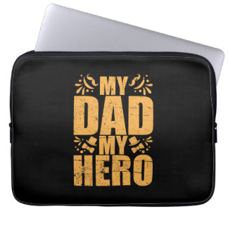 Housse Pour Ordinateur Portable Fête des pères Mon papa Mon héros