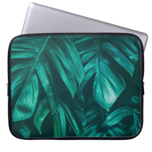 Housse Pour Ordinateur Portable feuillage de la jungle tropicale, feuillage vert f