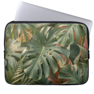 Housse Pour Ordinateur Portable Feuillage tropical luxuriant Monstera fougères Jun